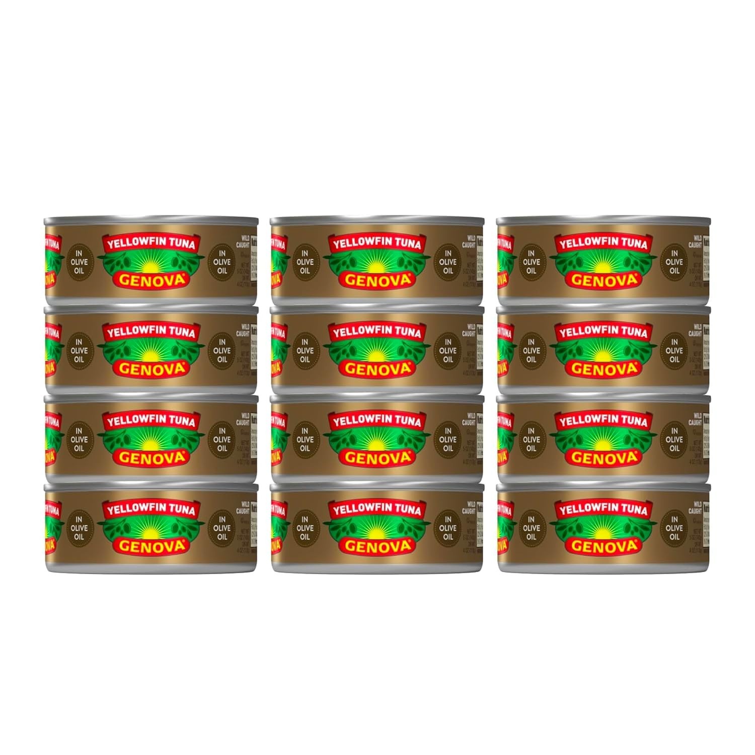 Yellowfin Tuna in Olive Oil, 5 Ounce Cans Pack of 12, Wild Caught Canned Tuna…