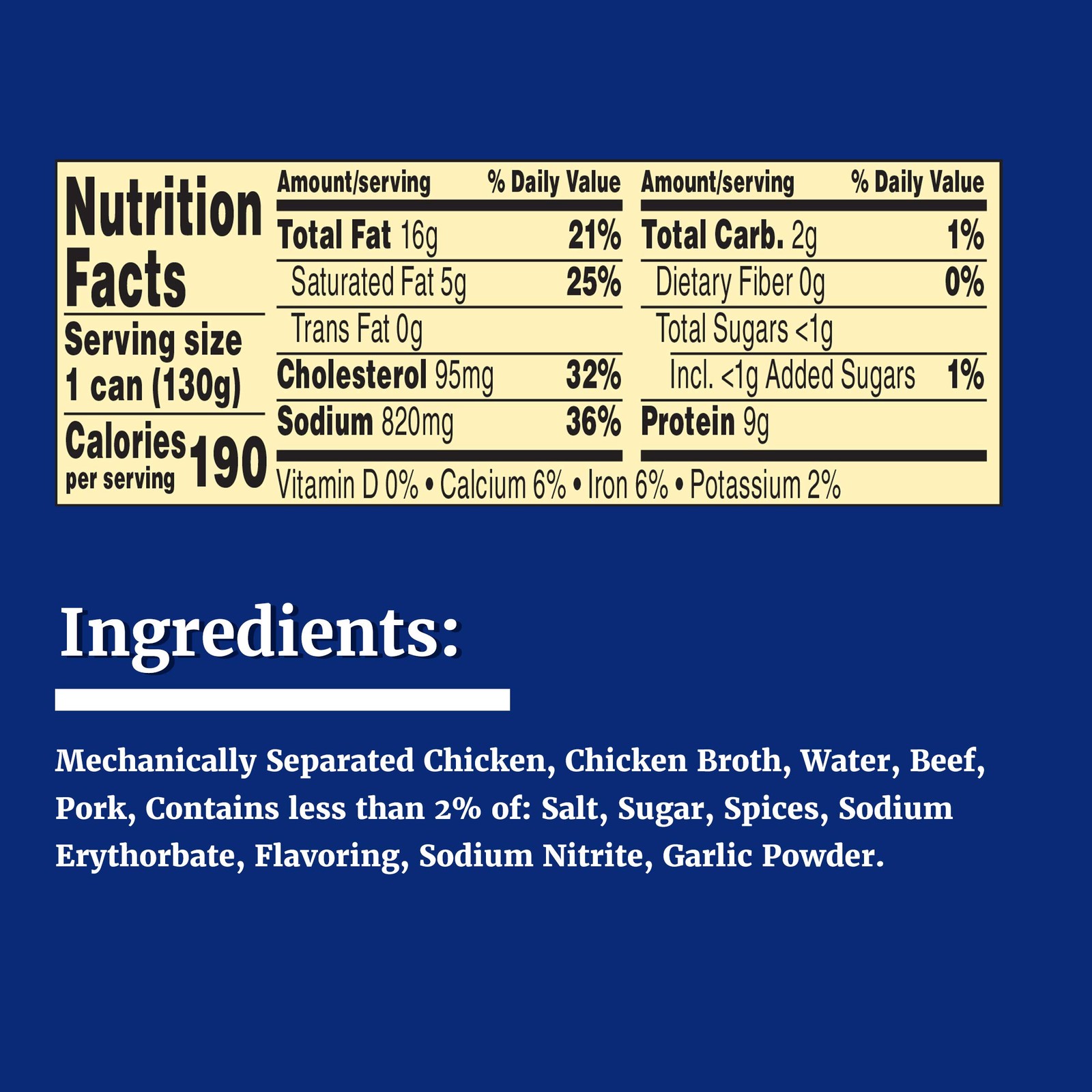 Libby’s Vienna Sausage in Chicken Broth Canned Sausage 4.6 OZ Pack of 24