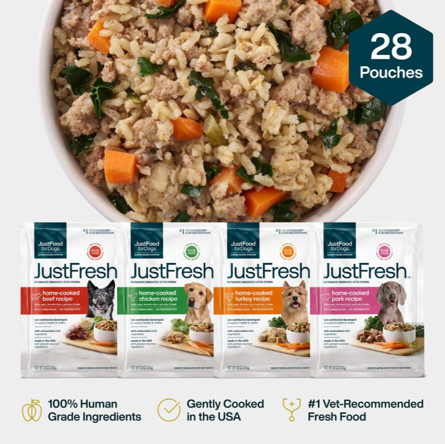 JustFresh Home-Cooked Variety Pack – Beef, Chicken, Pork, Turkey (28 Pack)