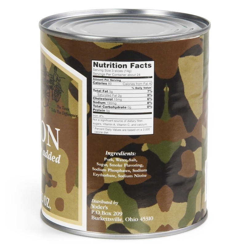 Yoders Canned Bacon, 12 oz., 60-70 Slices Per Can