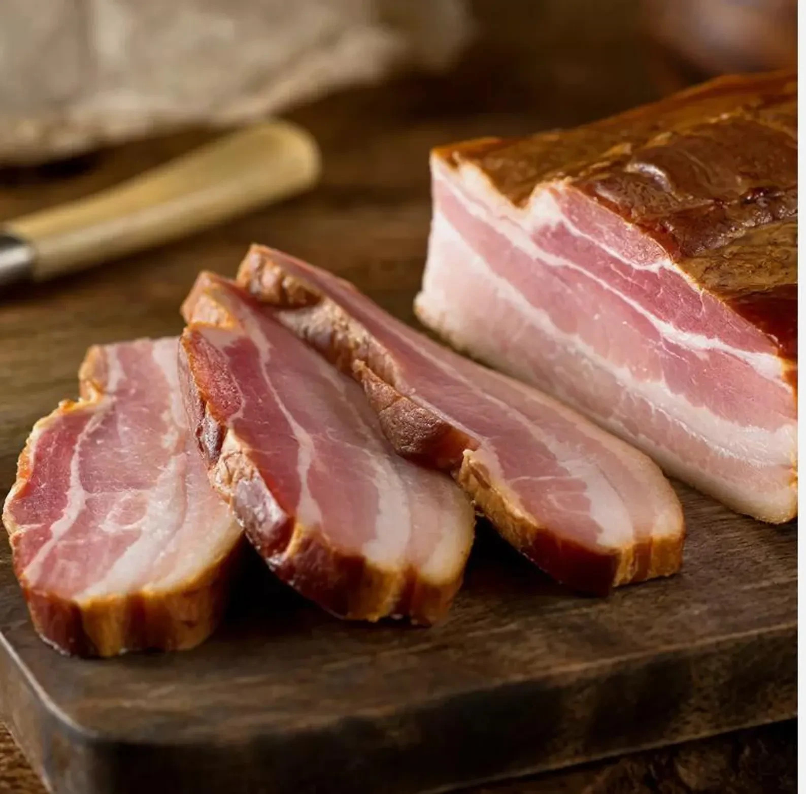 Homemade Country Style Bacon with Skin EXTRA LEAN 3Lb For $36