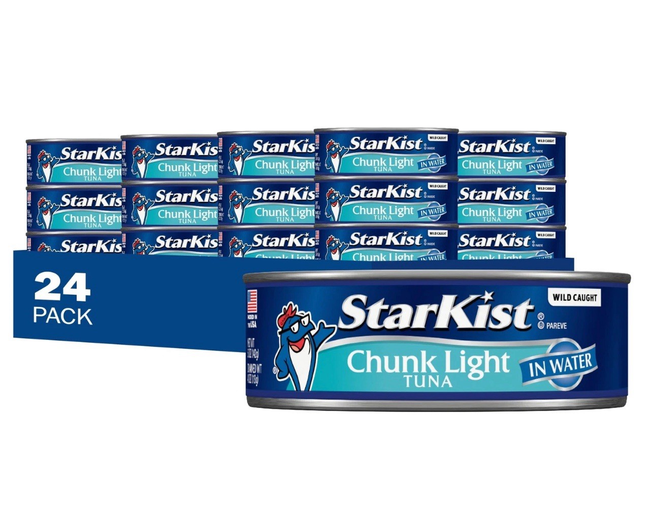 StarKist Chunk Light Tuna in Water – 5 oz Can (Pack of 24) WILD CAUGHT