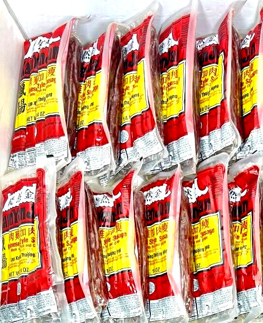 Kam Yen Jan Chinese Style Sausage Made with Pork+Chicken 14oz(Pack of 12)~4/2026