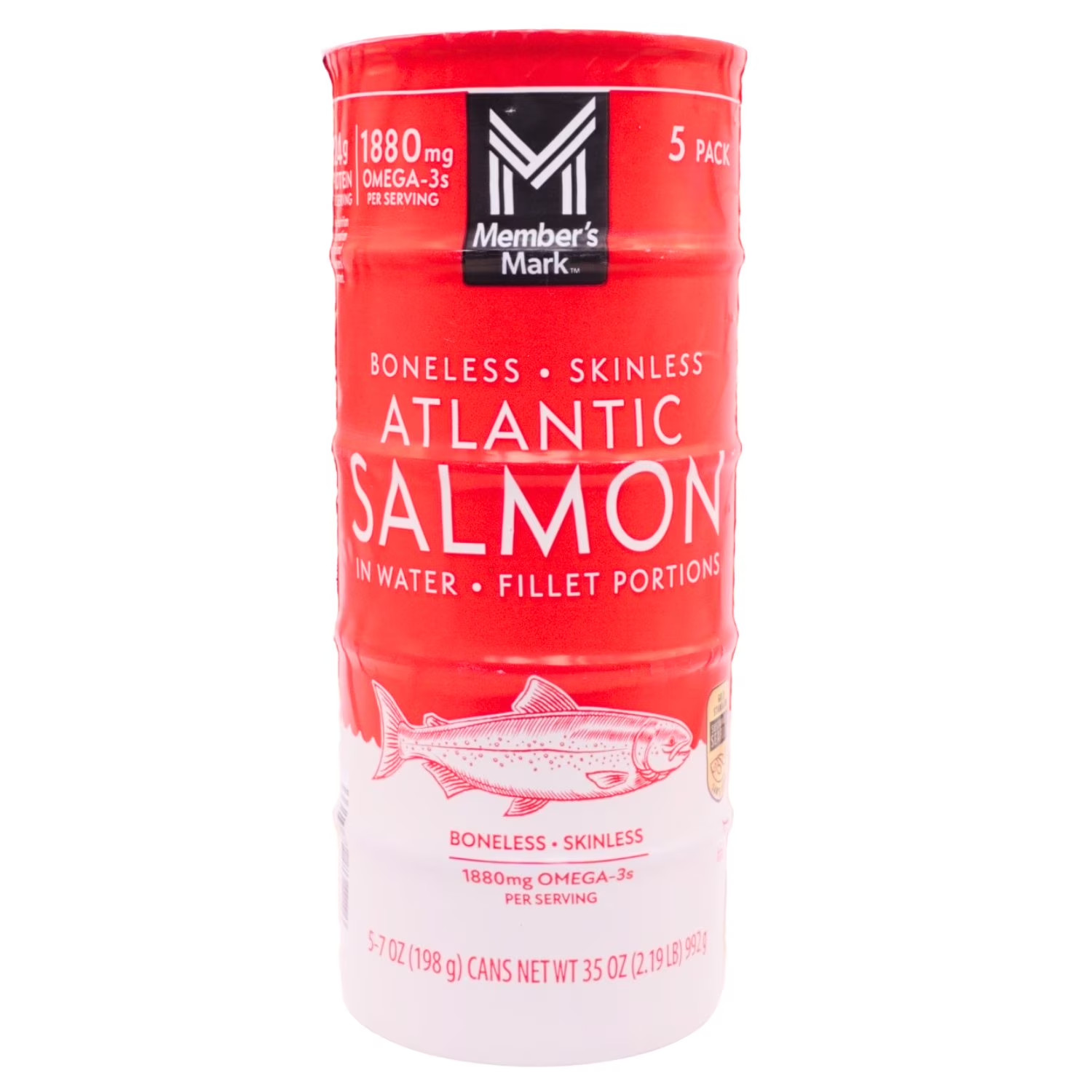 Member’s Mark Canned Atlantic Salmon, 7 Oz., 5 Pack – Ready-to-Eat Protein