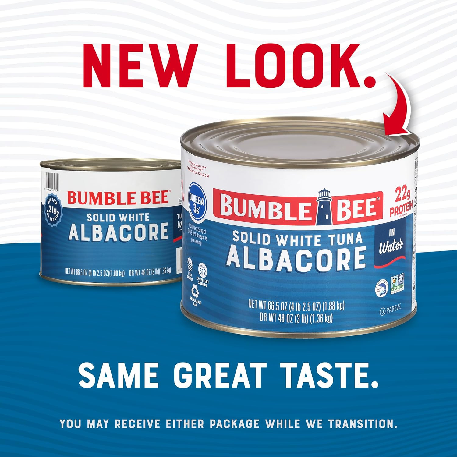 Solid White Albacore Tuna in Water, 66.5 Oz Bulk Food Service Can – Wild Caught