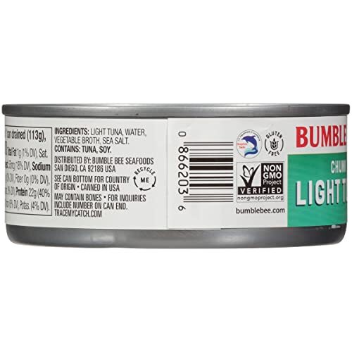 Chunk Light Tuna in Water, 5 oz Cans (Pack of 48) – Wild Caught Tuna – 22g Pr…