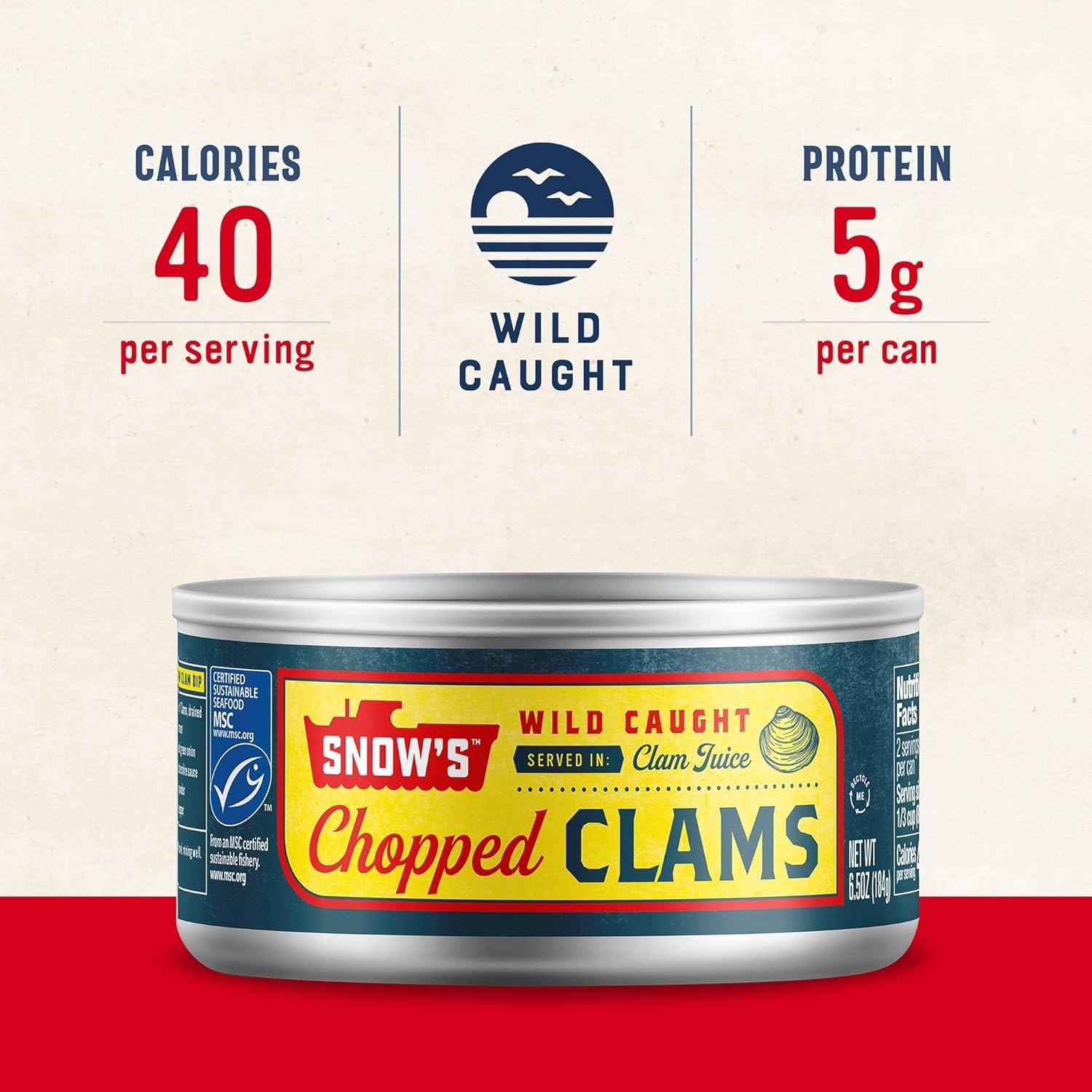 Wild Caught Chopped Clams, 6.5 oz Can Pack of 12 – Keto Friendly & Gluten Free