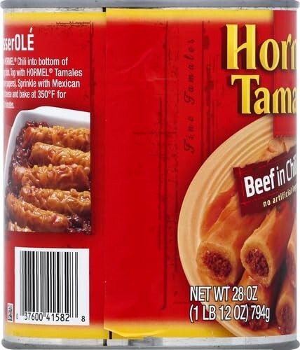 HORMEL Beef Tamales in Chili Sauce, 28 oz Can