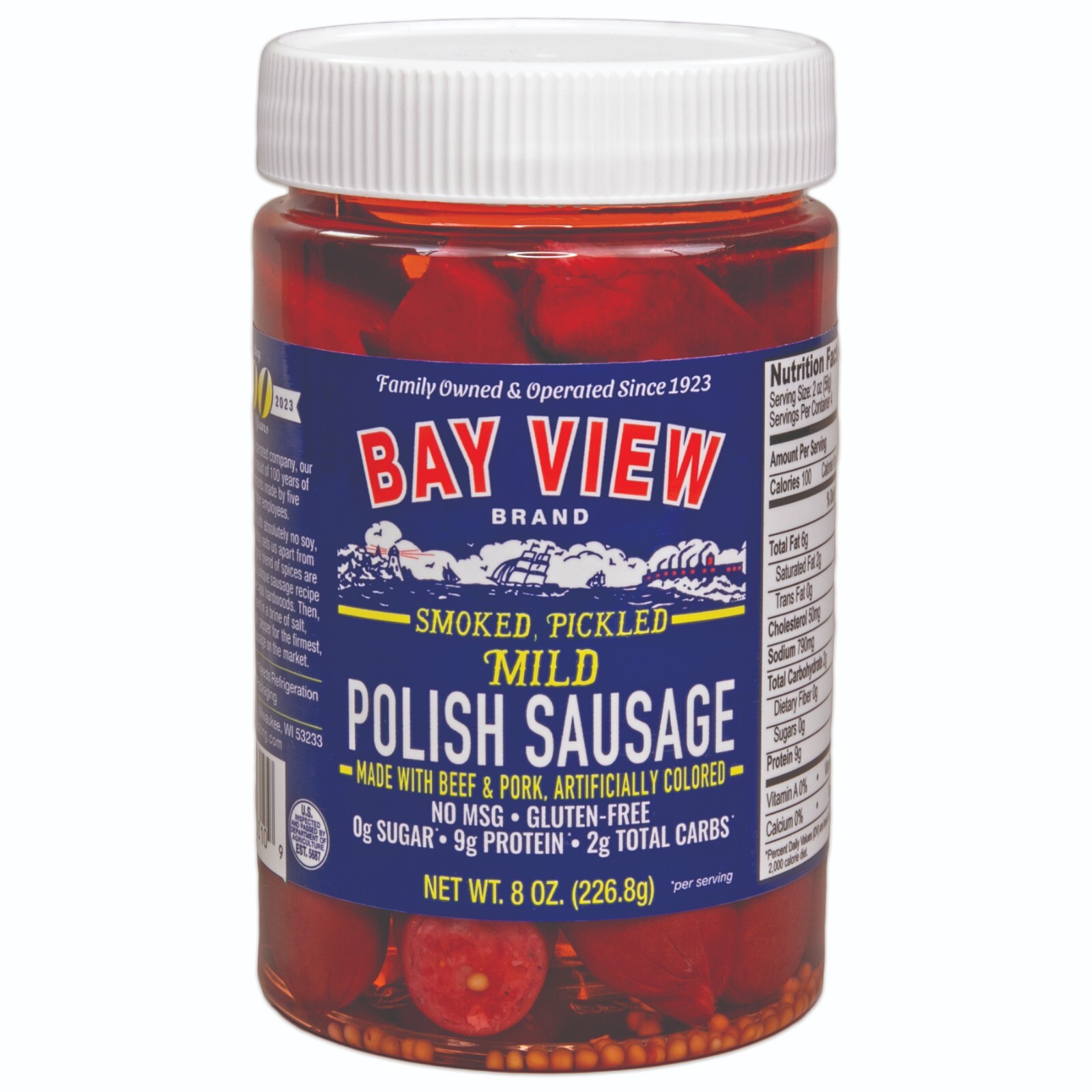 Bay View Packing 4 Pack of Smoked Pickled Polish Sausage