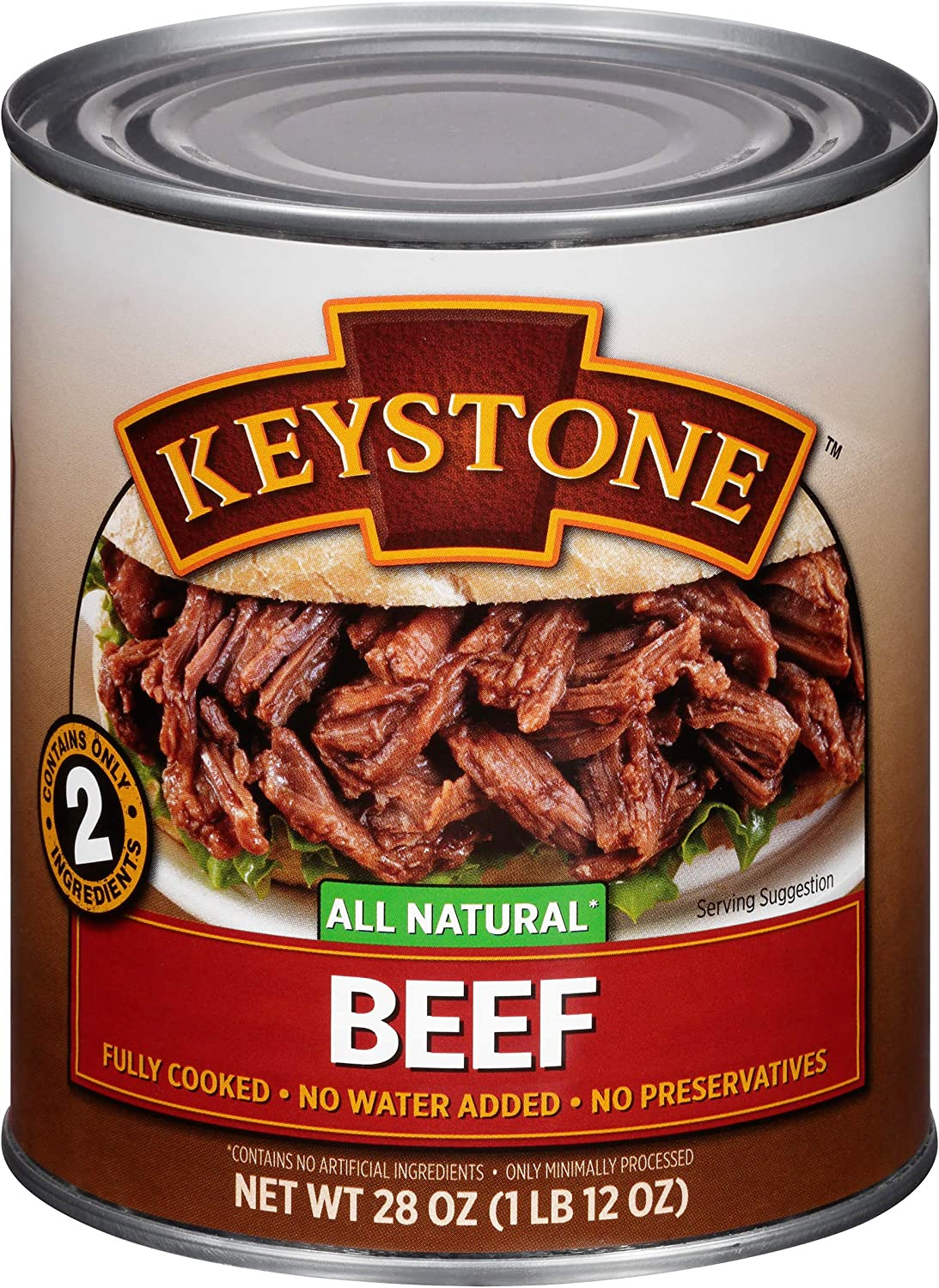 Keystone Meats All Natural Canned Beef, 28 Ounce