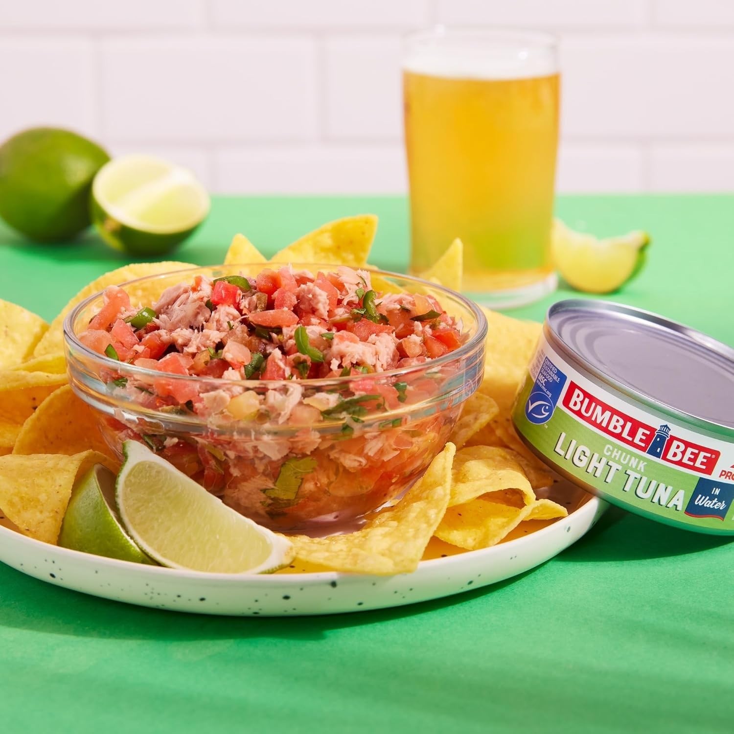 Bumble Bee Chunk Light Tuna In Water, 5 oz Can – Wild Caught Skipjack Tuna-4 Pac