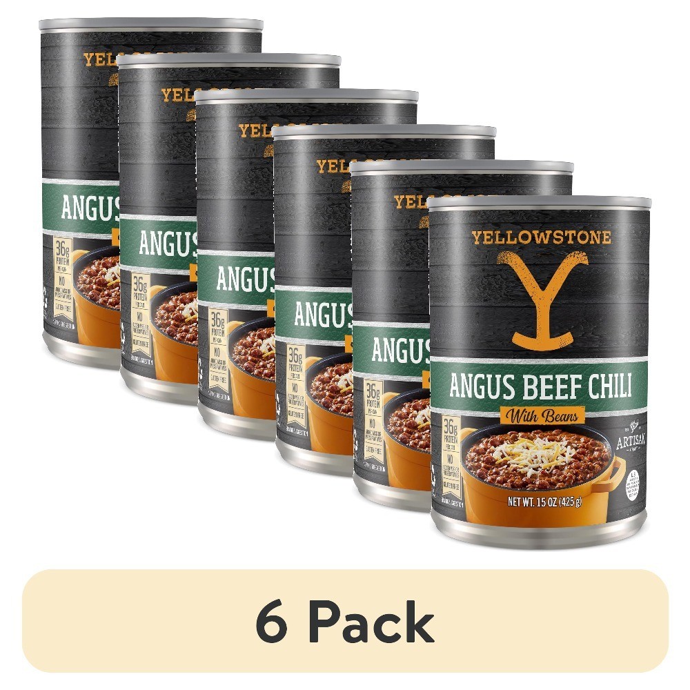 Angus Beef Chili with Beans in Savory Sauce 15 oz Cans 6 Pack