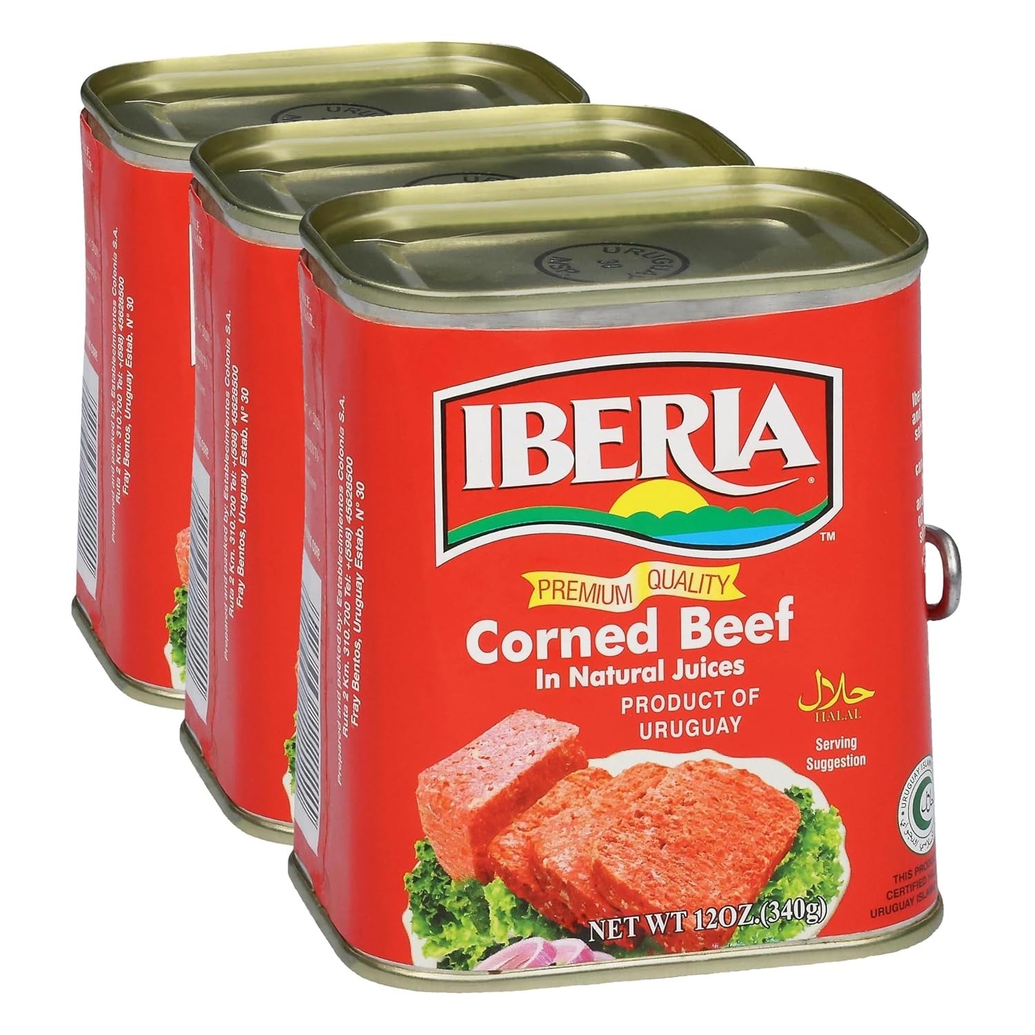 Corned Beef, 12 oz, Quality Corned Beef With Natural Juices, Halal Pack of 3