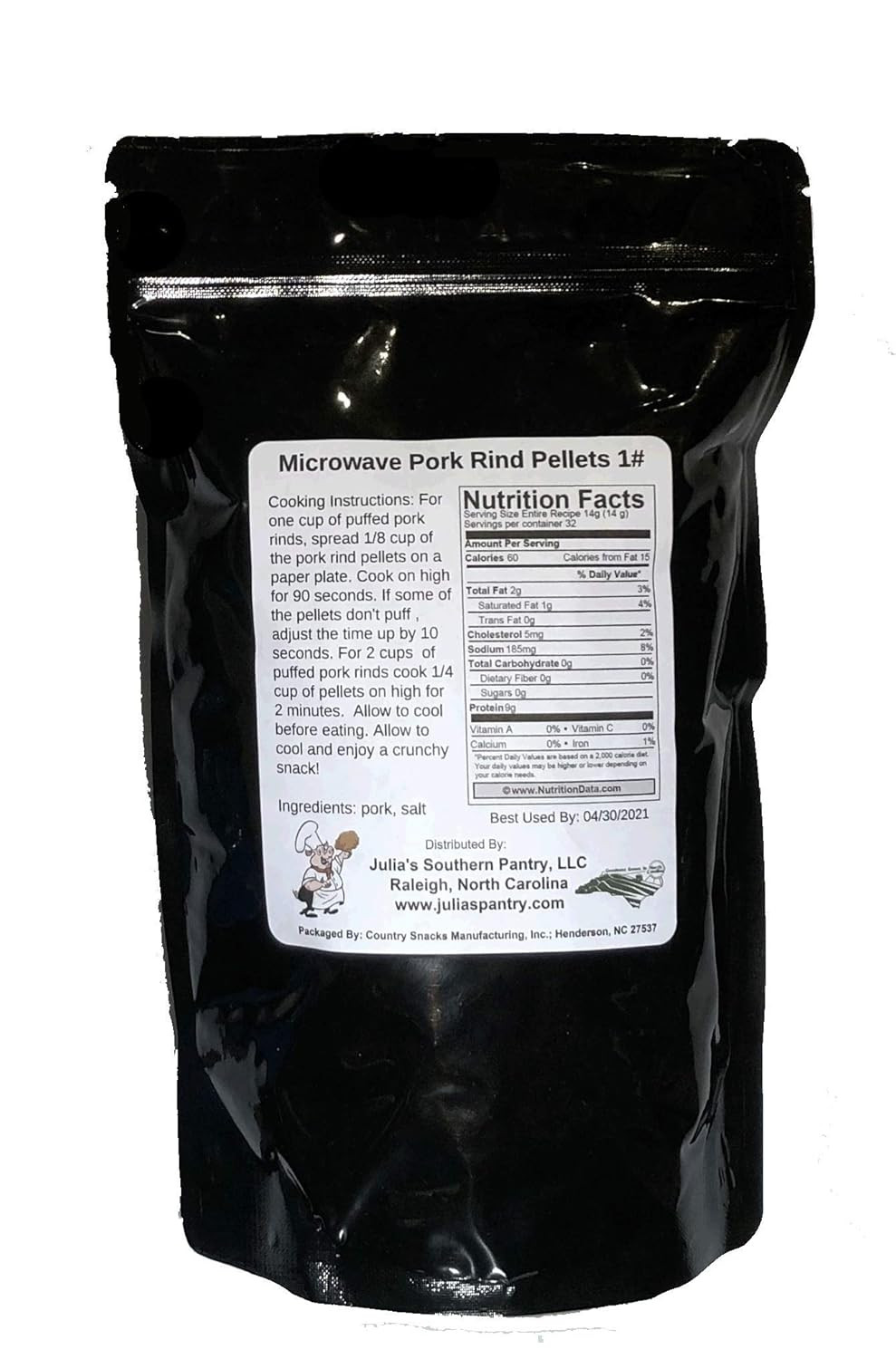 Carolina Gold Nuggets Microwave Pork Puffies Bake-N-Puffs, Original, 16 Ounce