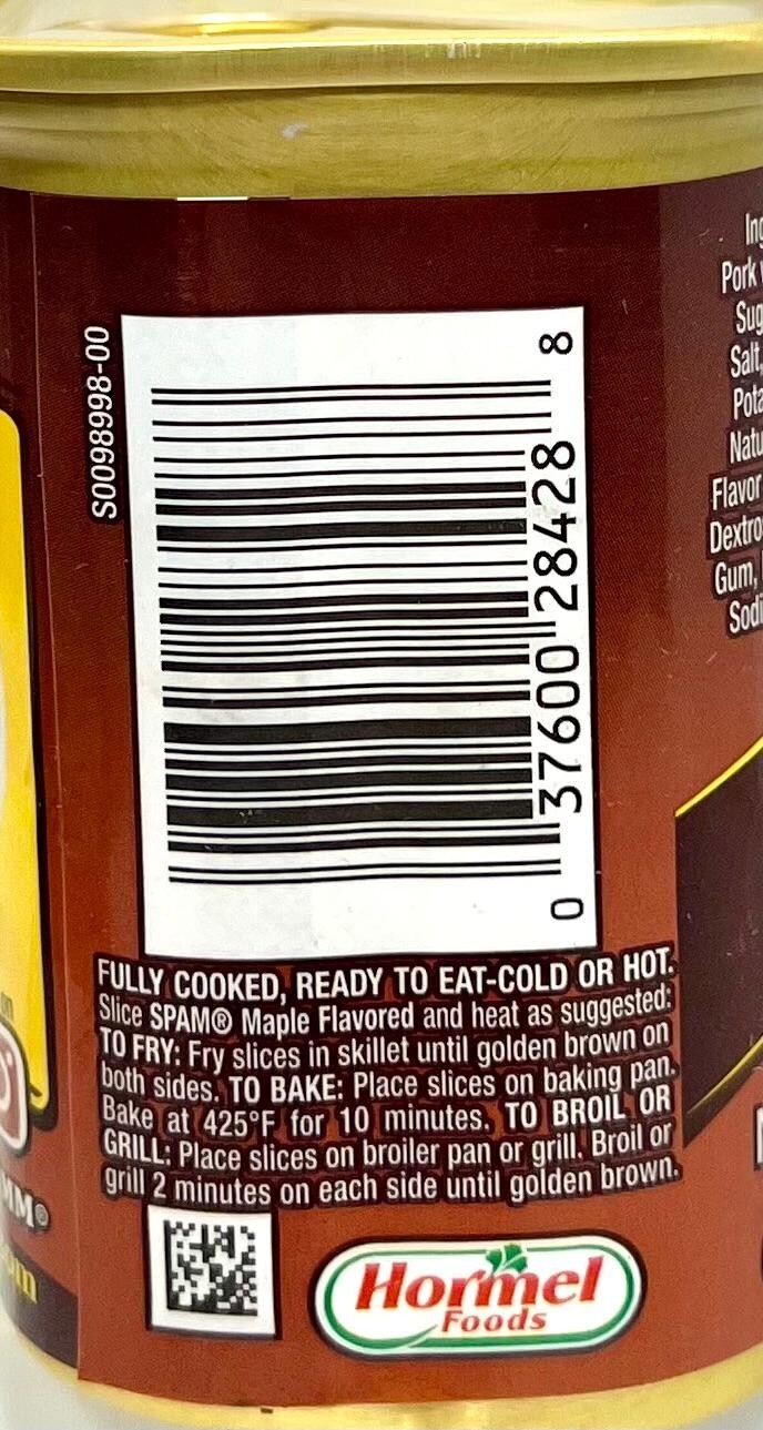 Spam Maple Luncheon Meat 12 oz ( Pack of 24 )