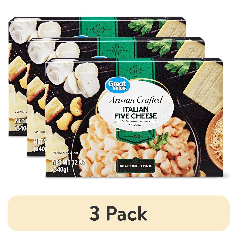 (3 pack) Artisan Crafted Macaroni and Cheese, Italian Five Cheese, 12 oz (Shelf