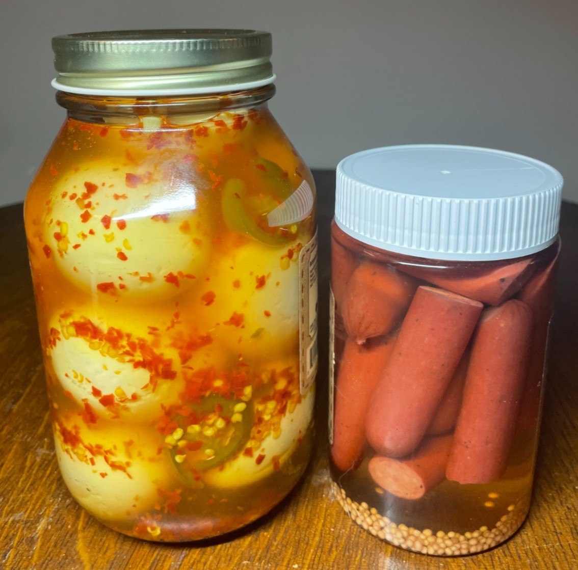 The Dutch Kettle Pickled Jalepeno Eggs & Red Hot Smoked Polish Sausage | 2-Pack