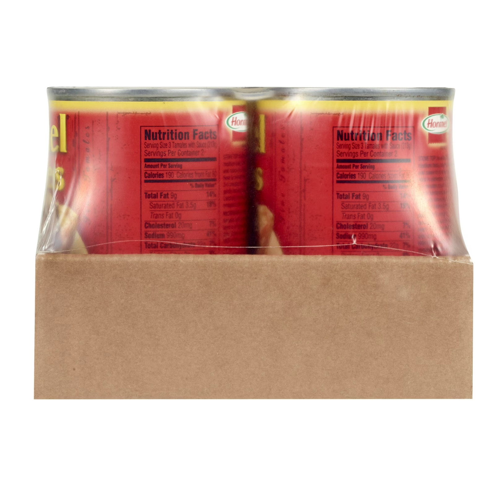 HORMEL Beef Tamales in Chili Sauce, Shelf Stable, 15 Oz Steel Can, (4 pack)