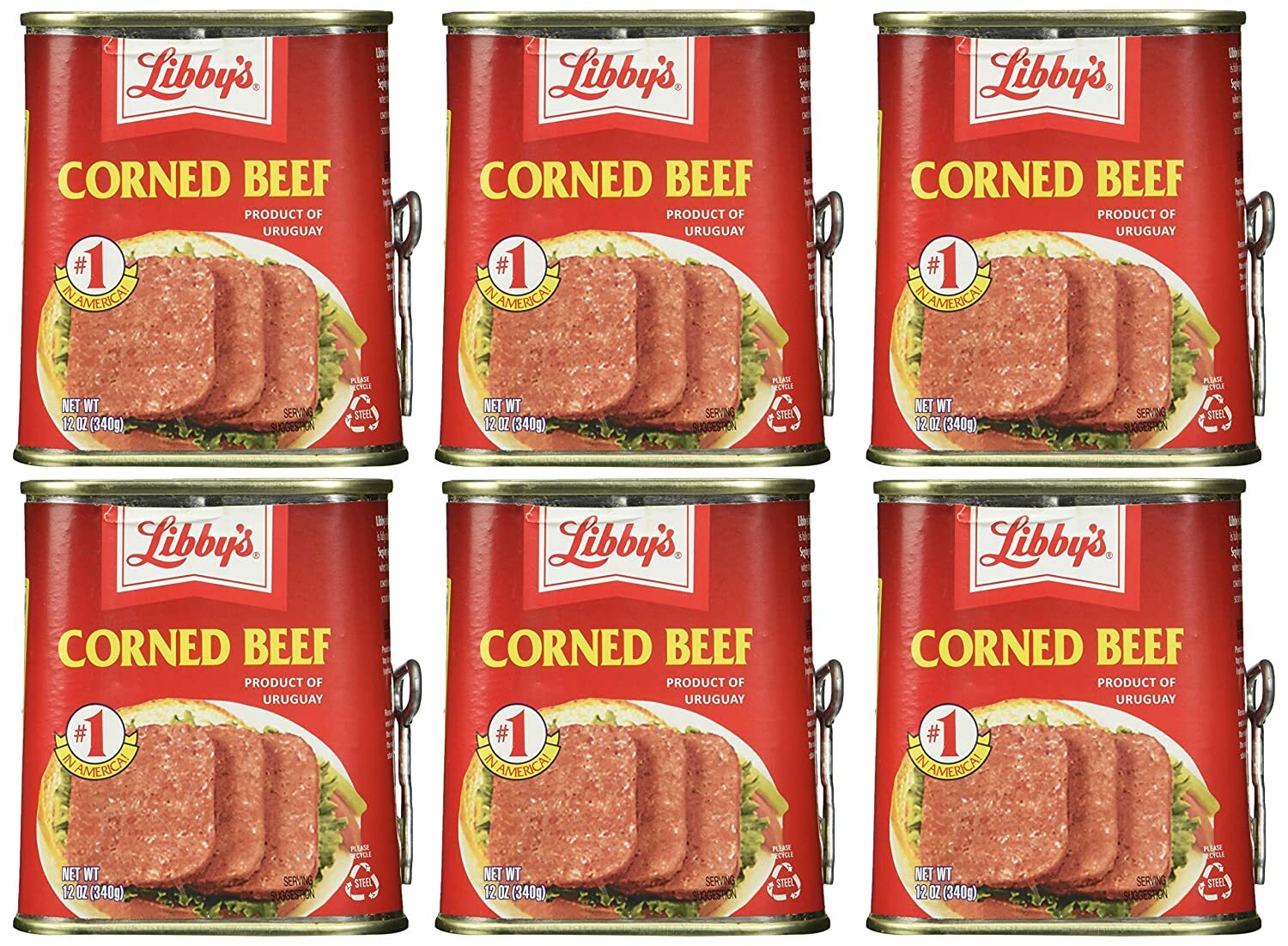 Libby’s Corned Beef 12 oz ( Pack of 6 ) ~ Exp 3/14/2027