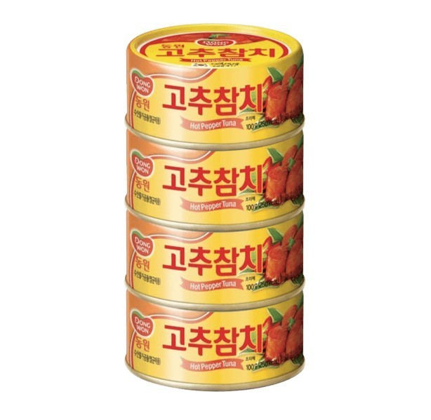 Dongwon Korean Hot Pepper Tuna 100g Can | Spicy Tuna Canned Food | Choose Pack