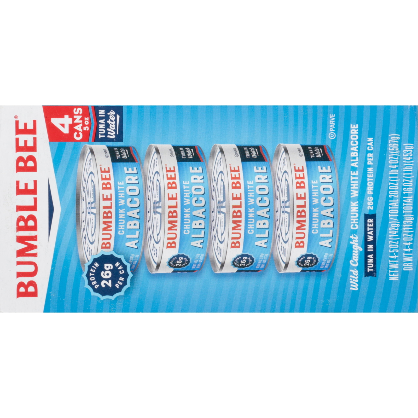 5 oz cans,(Pack of 4) Bumble Bee Chunk White Albacore Tuna in Water