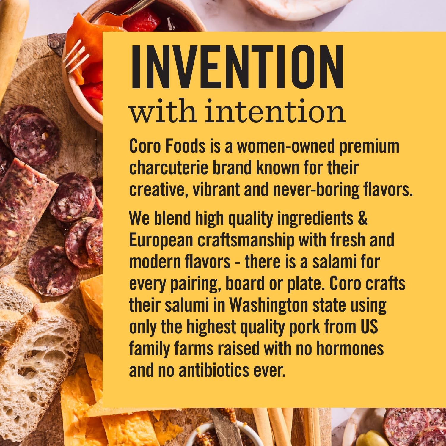 Coro Uncured Salami Gift Box – 4 Artisan Salami Sticks 5oz Sticks | Classic w…