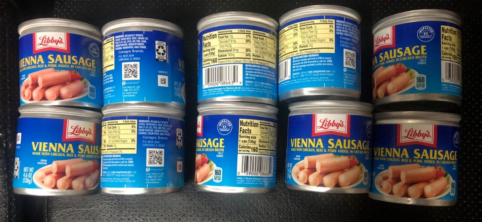 Libby’s Vienna Sausage 4.6 Oz 10 cans Exp. varying months in 2026