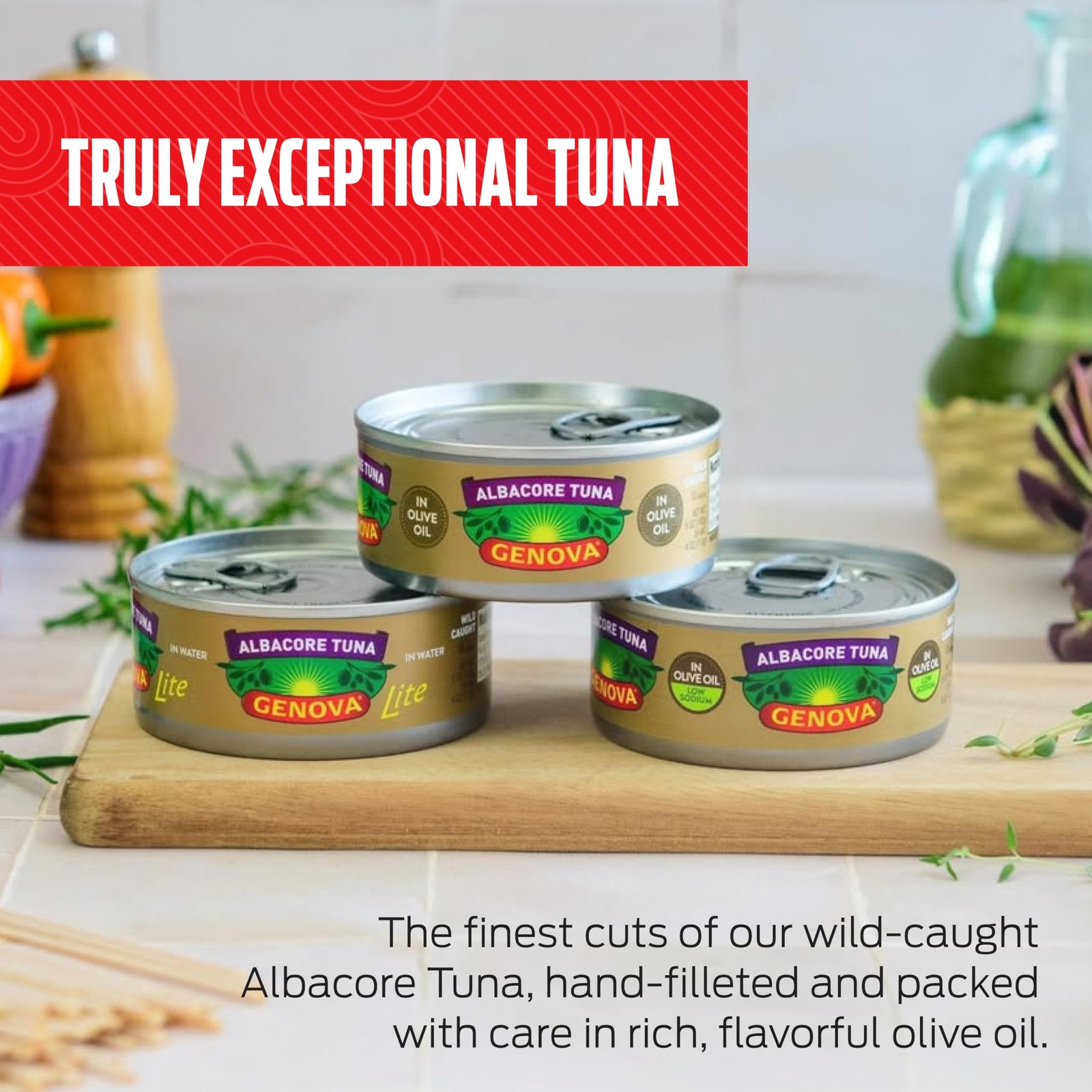 Genova Premium Albacore Tuna in Olive Oil 5 Ounce Cans Pack of 12 Wild Caught…