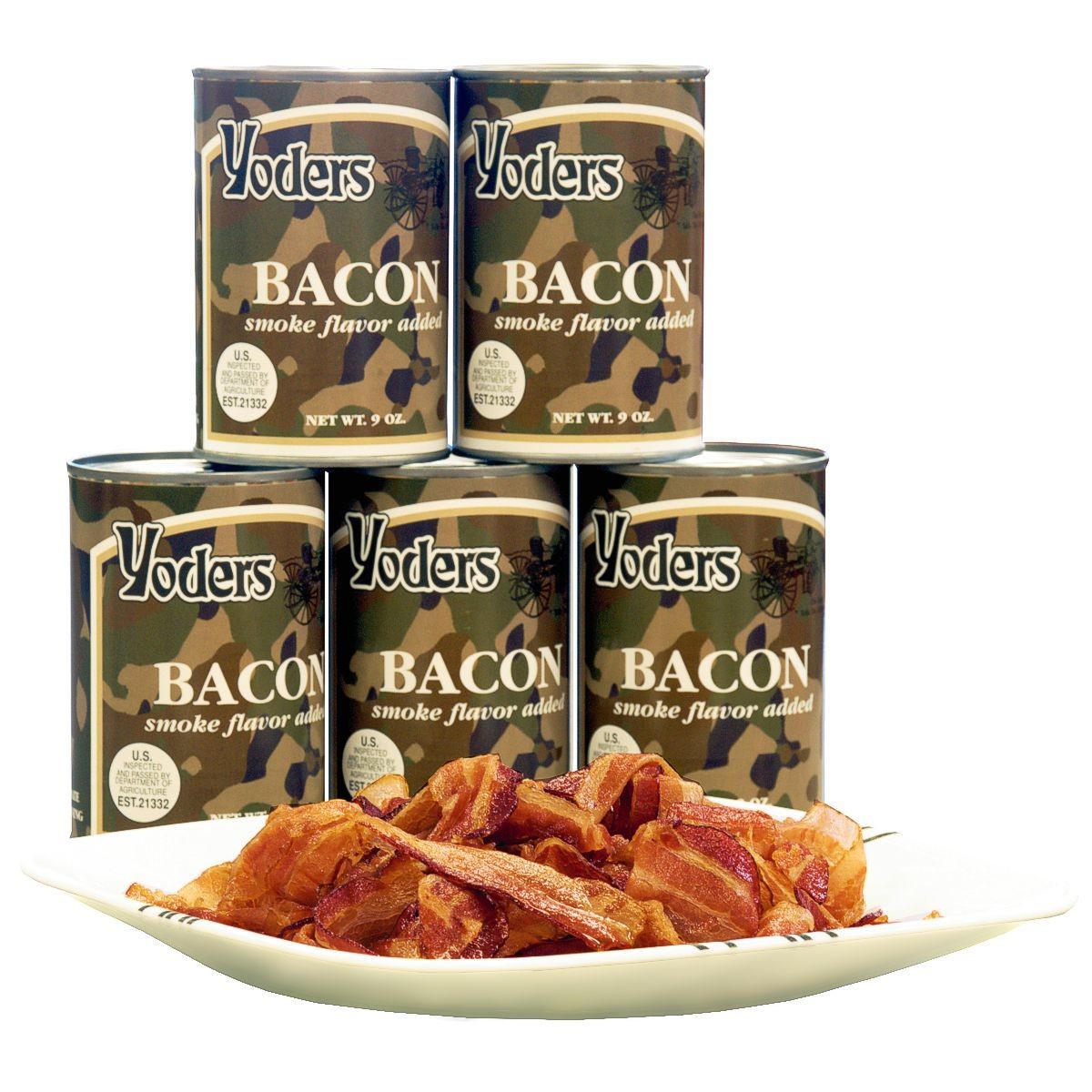 Yoders Canned Bacon, 12 oz., 60-70 Slices Per Can