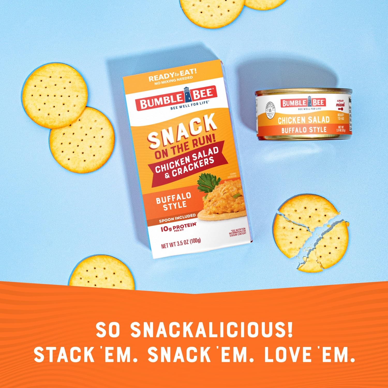 Bumble Bee Snack On The Run Protein Snack Pack Buffalo Chicken Salad with Cr…