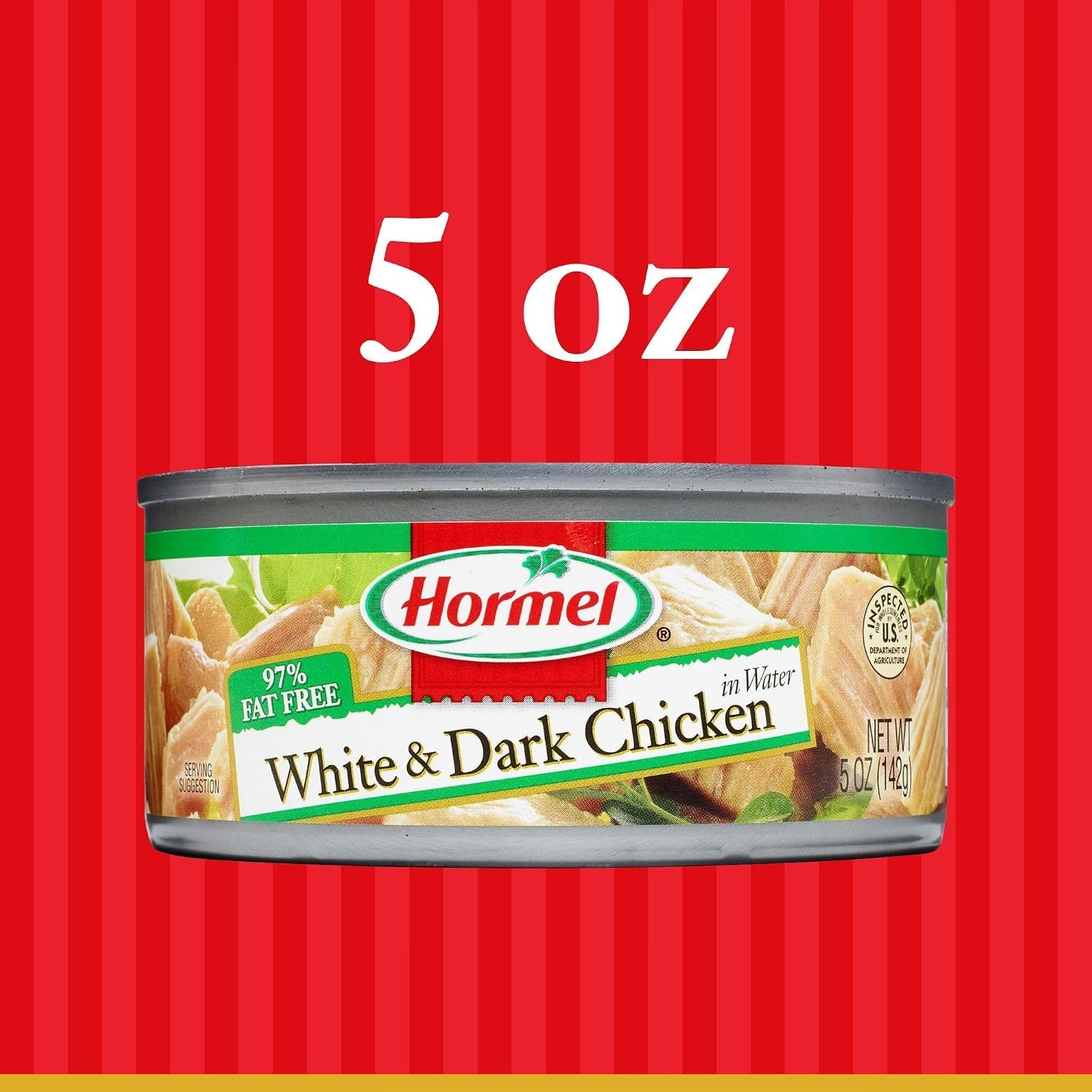 Canned White and Dark Chunk Chicken, 5 Ounce Pack of 12