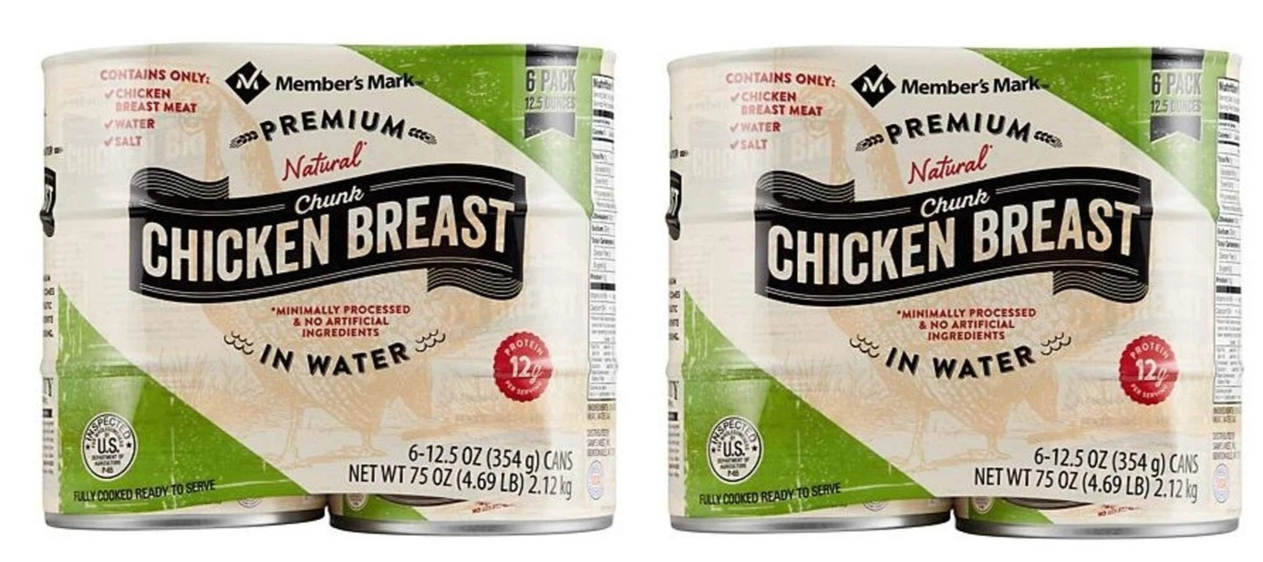 Member’s Mark Premium Chunk Chicken Breast – 6 ct. x 2 packs (12 Total Cans)