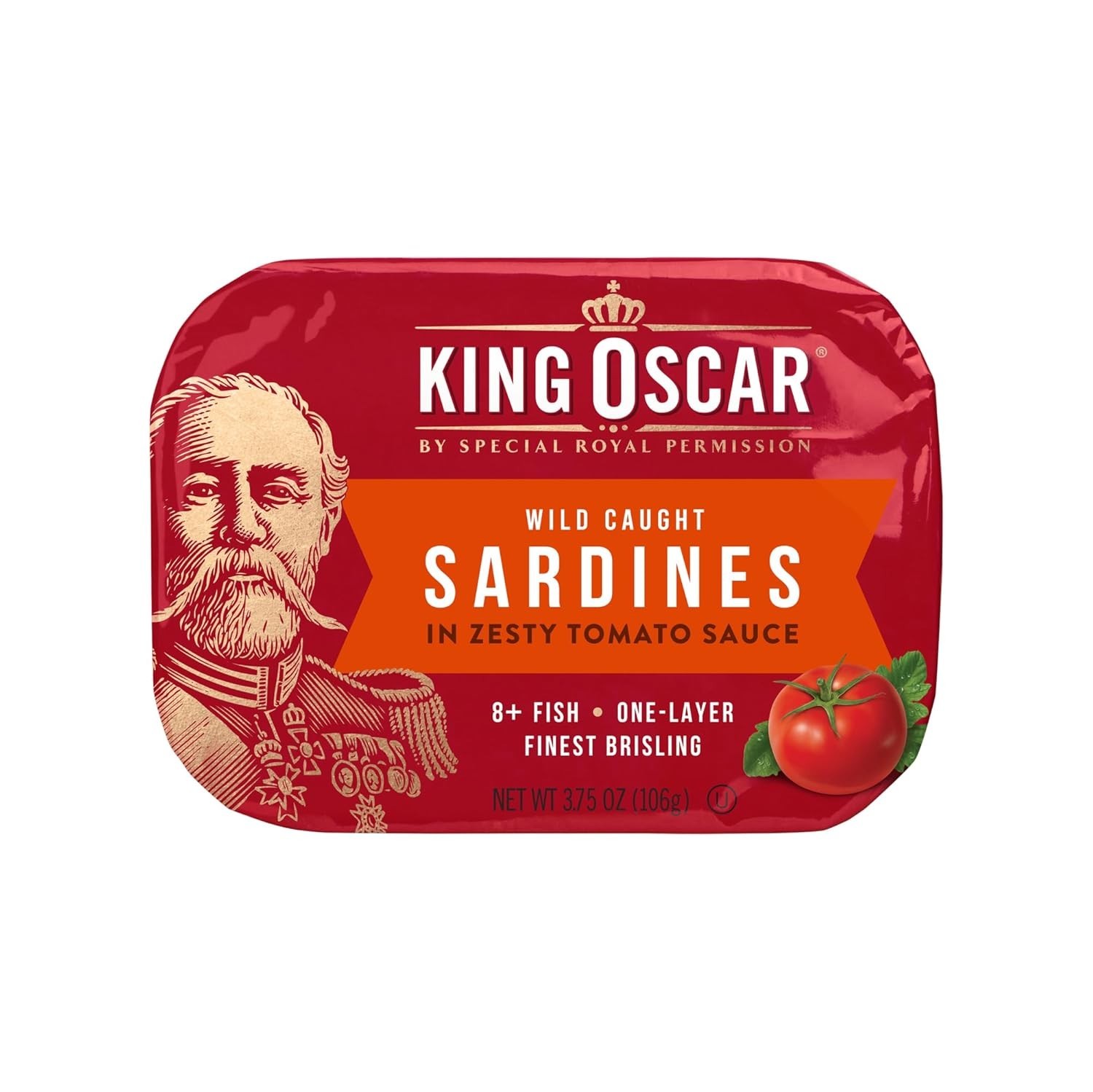 Sardines in Zesty Tomato Sauce, 3.75 Ounce Cans Pack of 12, Wild Caught Canne…