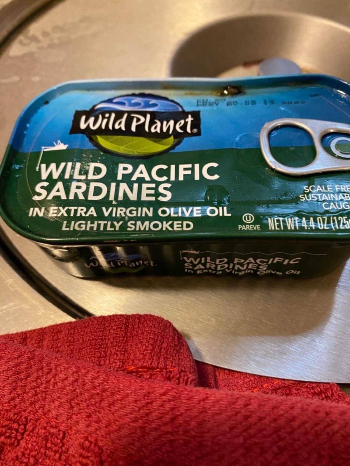 Tinned Wild Sardines in Water, No Salt, 4.4 oz, 12-Pack – Healthy Snack Option