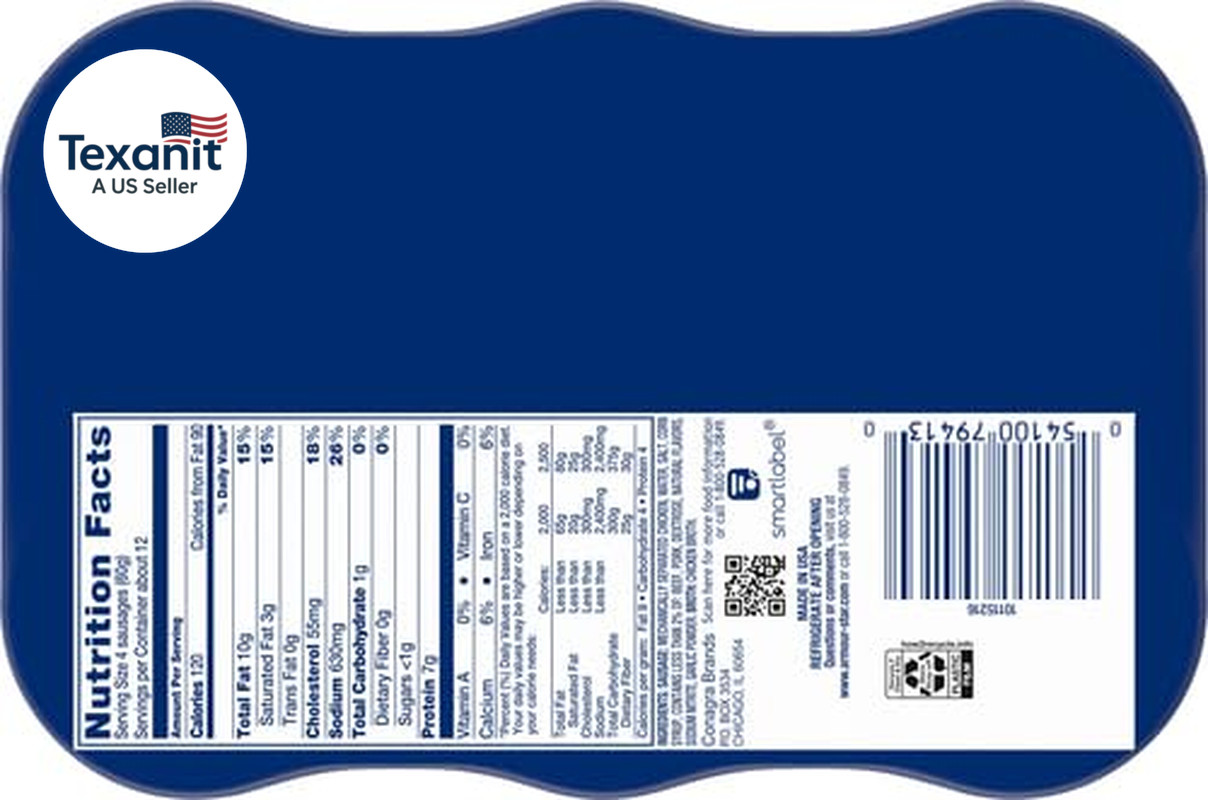 Star Vienna Sausage, Original Flavor, Canned Sausage, 4.6 Oz (Pack of 6)