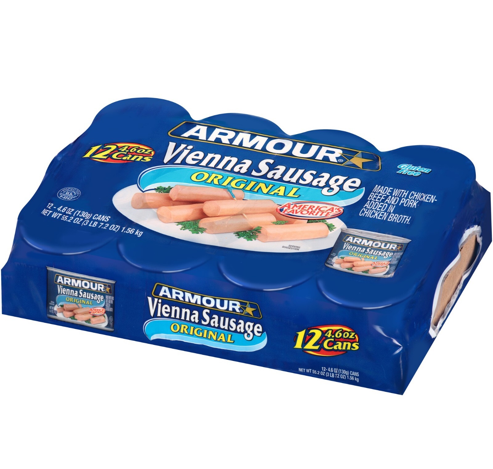 Armour Original Vienna Sausage, Original, 4.6 oz Can, 12 Count