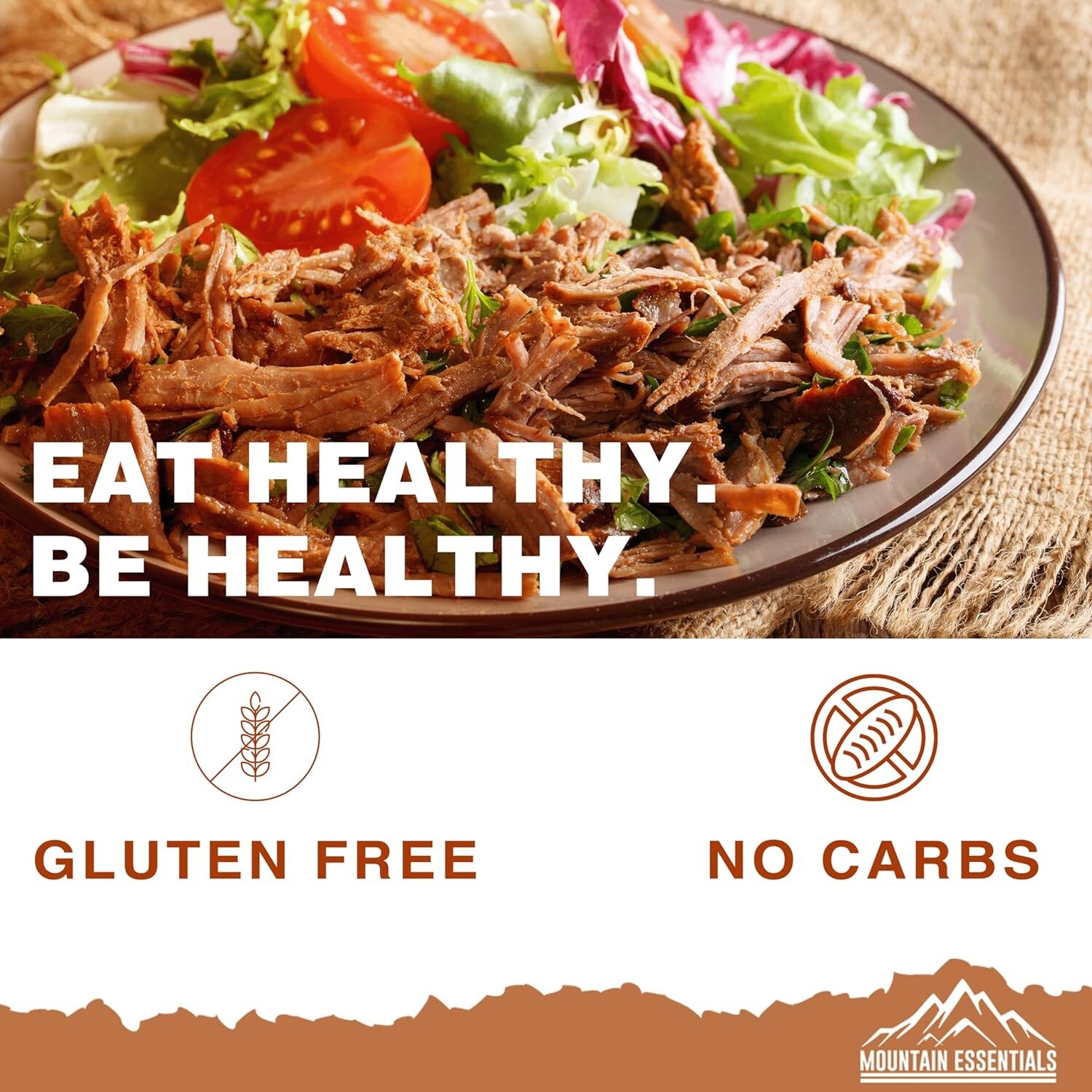 MOUNTAIN ESSENTIALS Fully Cooked Ready to Eat Canned Beef 28 Oz | Pack of 12