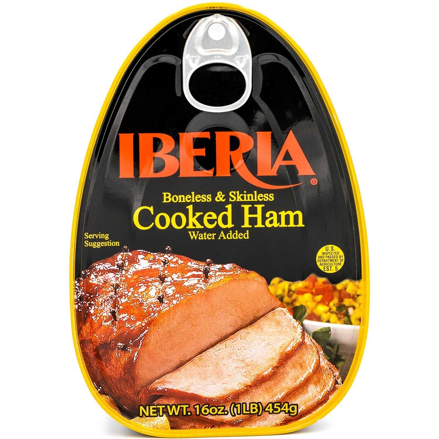 Iberia Boneless & Skinless Cooked Ham, 16 oz 1 Pound (Pack of 1), Ham