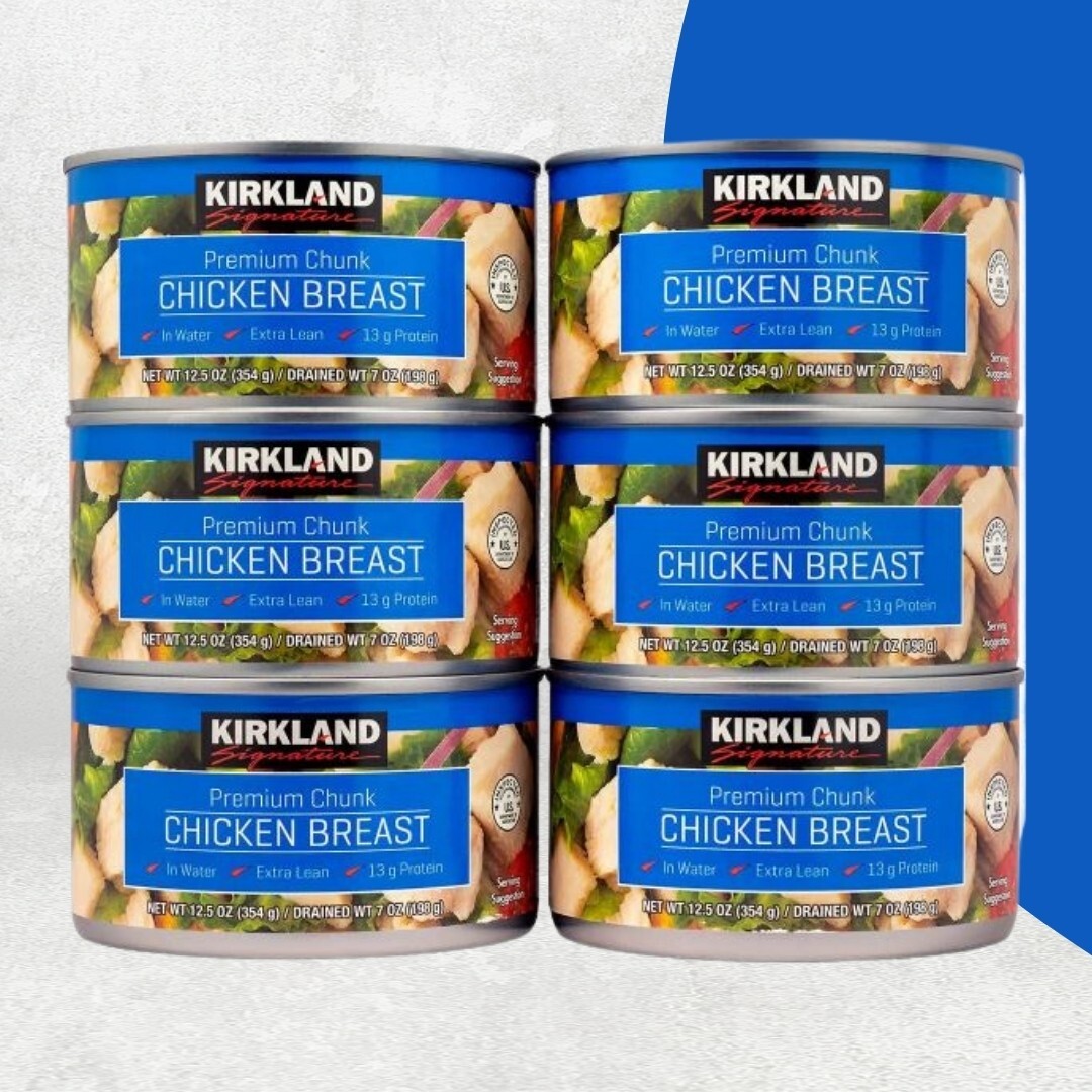 Kirkland Chunk Chicken Breast In Water Extra Lean 12.5 oz (Pack of 6) Premium!