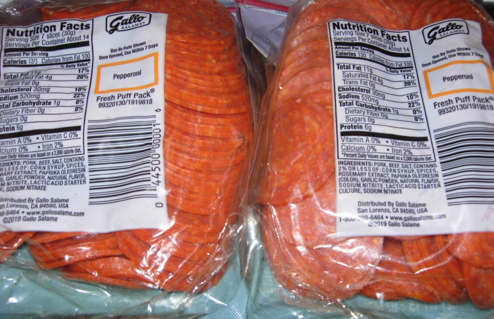Two Packs GALLO SALAME PEPPERONI Two 15.2 oz = 30.4 Oz FRESHEST FREE FAST Ship