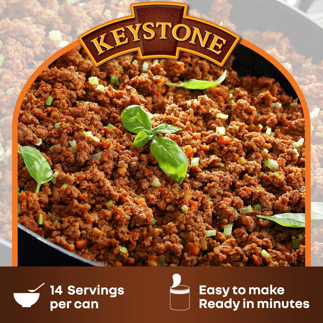 3 PACK Keystone All Natural Ground Beef, 28 oz Can