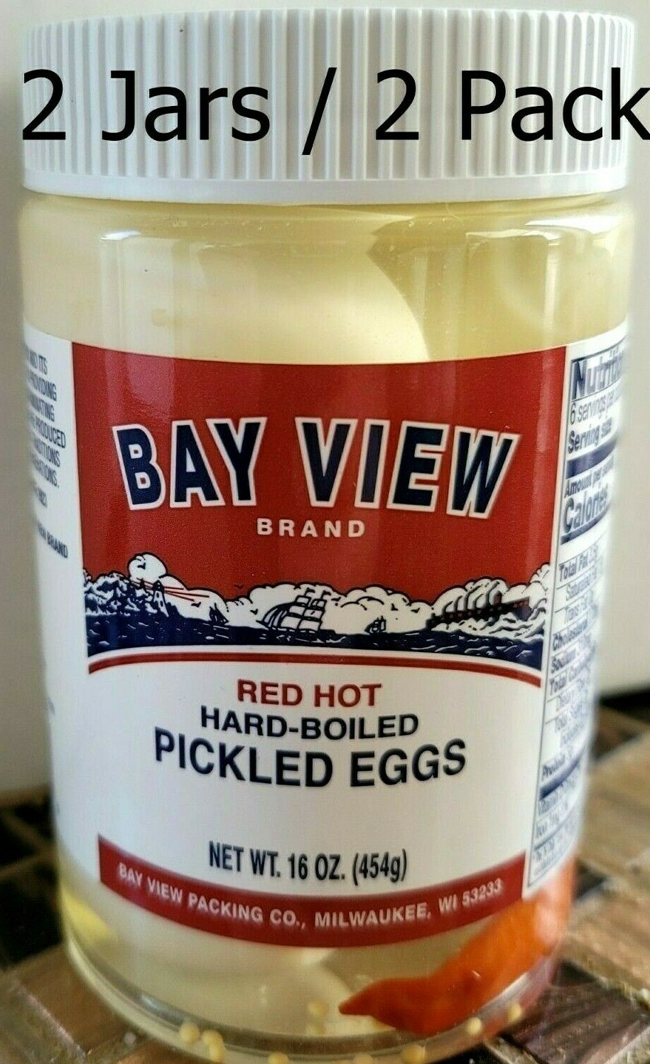 Pickled Red Hot Hard Boiled Eggs 2 Pack Keto Bay View Packing Free Ship