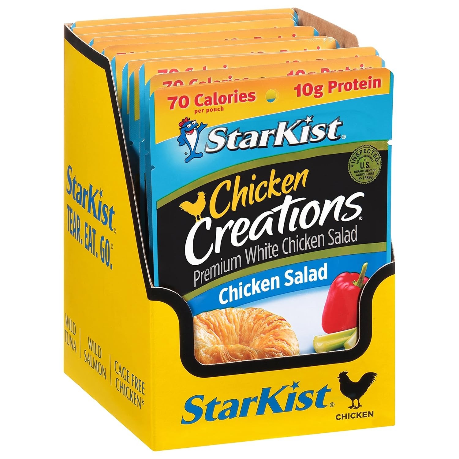 Bulk Chicken Creations Salad Pouches, 2.6 oz Each, Gluten-Free & Ready-to-Eat