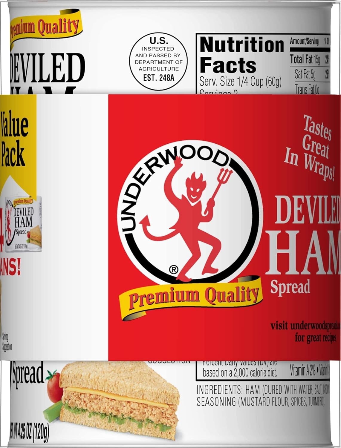 Classic Deviled Ham Spread 4.25oz x 4 – A Trusted Family Favorite Since 1868