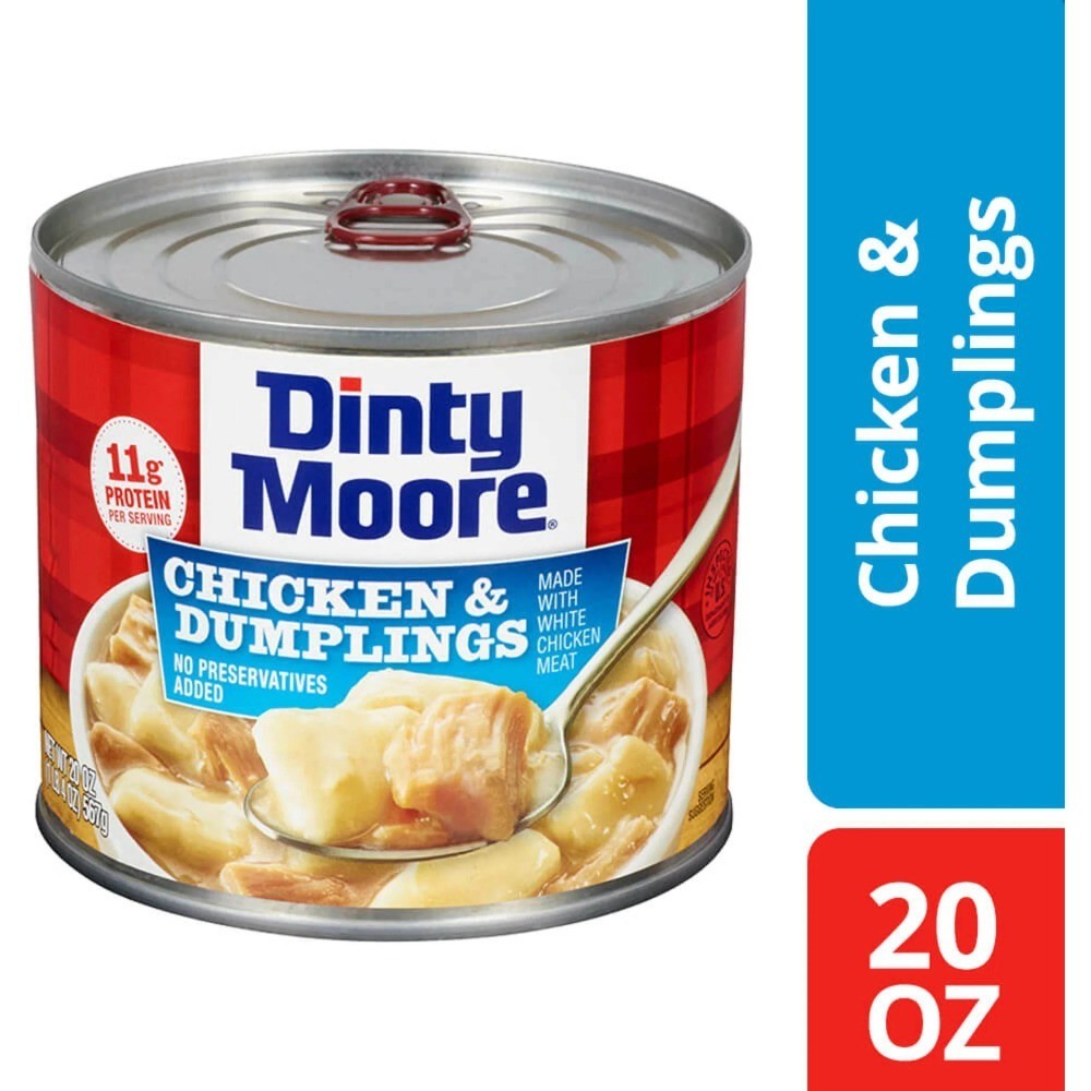 Shelf Stable Chicken and Dumplings Meal Steel Can 20 oz 8 Pack