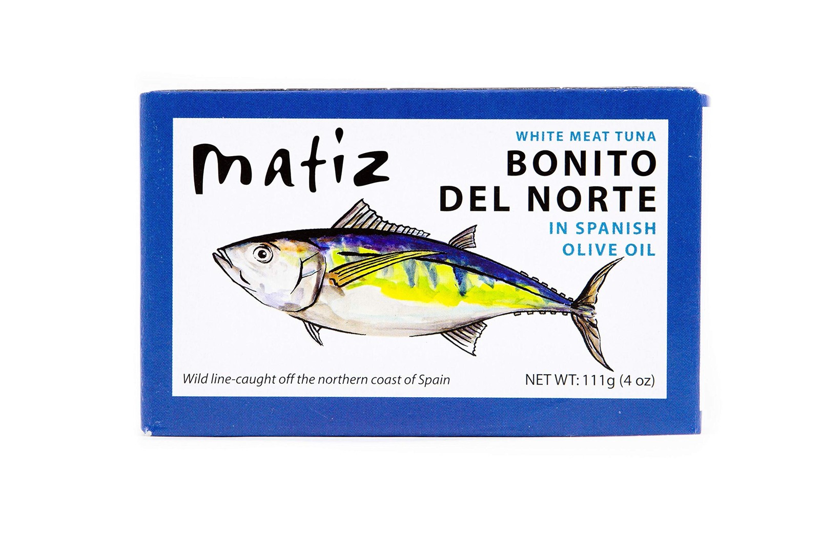Matiz España Bonito Del Norte 100% Natural, 4 oz, White Meat Tuna in Olive Oil