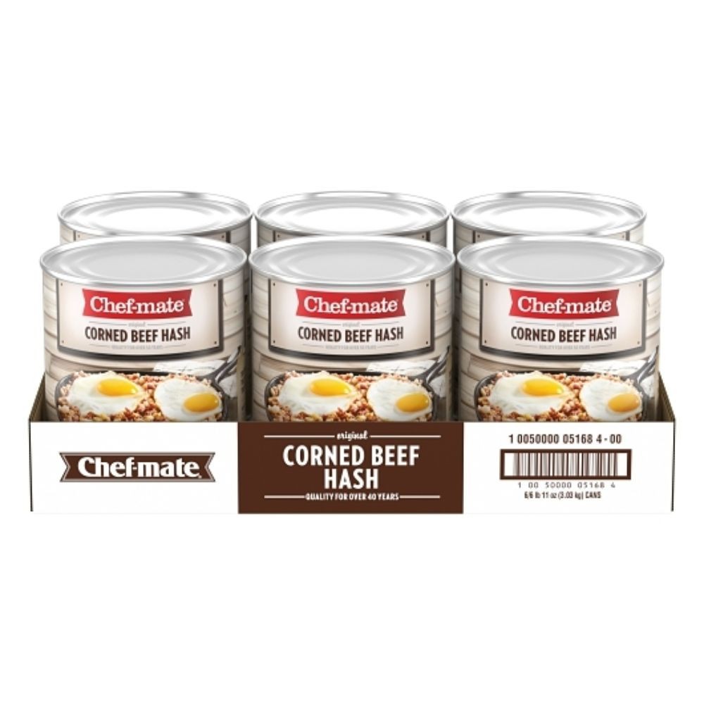 Chef Mate Corned Beef Hash Entree, 107 Ounce, 6 Cans Per Case