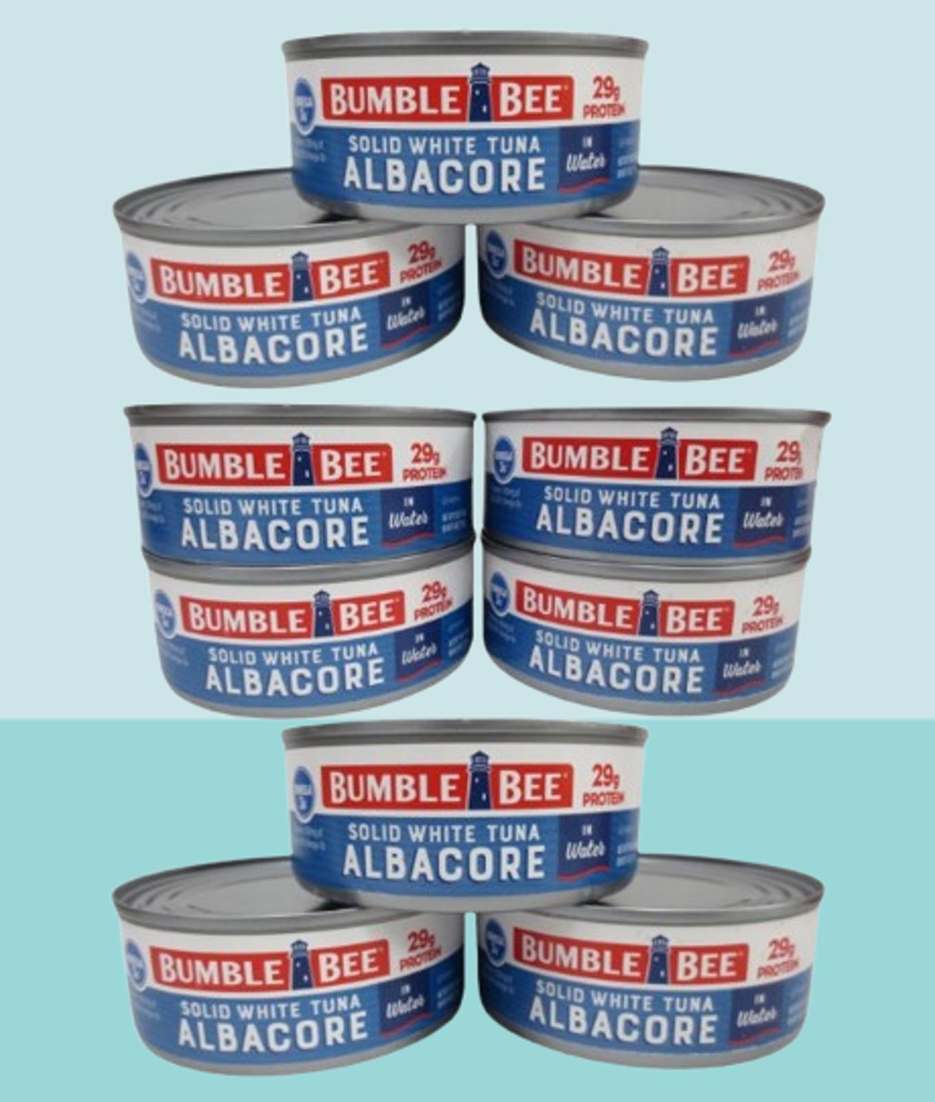 BUMBLE BEE SOLID WHITE TUNA ALBACORE WILD CAUGHT IN WATER 5 OZ EXP: 2028 10PCS