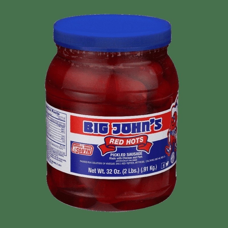 Pickled Sausages Fully Cooked Ready to Eat Protein Snack Resealable Jar 32oz New