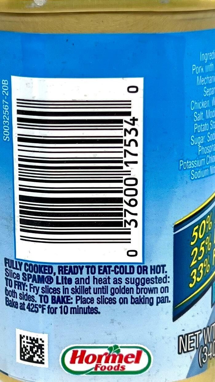 Spam Lite Luncheon Meat 12 oz ( Pack of 3 )